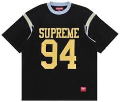 Buy Supreme Split Short-Sleeve Football Top 'Black' - SS25KN46 BLACK | GOAT