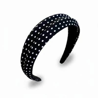 Alilang Retro Padded Polka Dot Headband
