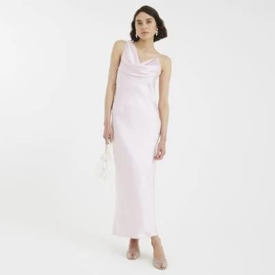 River Island Women's One Shoulder Cowl Neck Maxi Dress