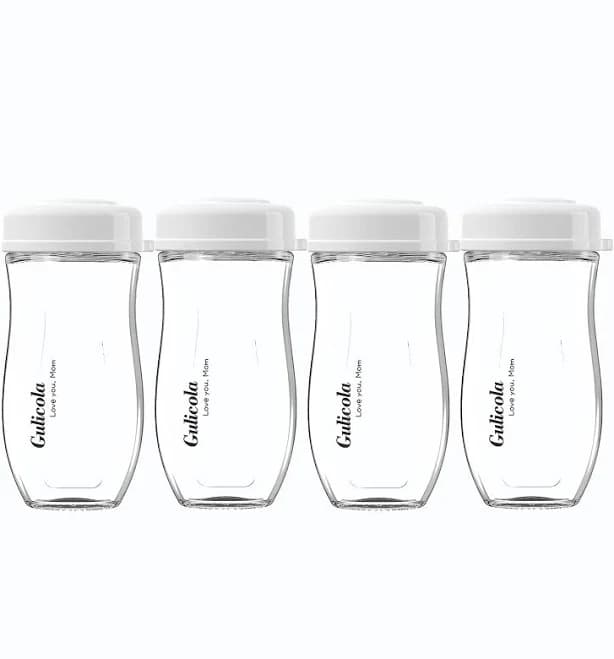 Gulicola Glass Breastmilk Storage Bottles 8 oz White | Baby, Wide Neck, Breastmilk Collection Bottles, 4 Pack