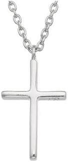 Tiara Women's Sterling Silver High Polish Cross Pendant Necklace