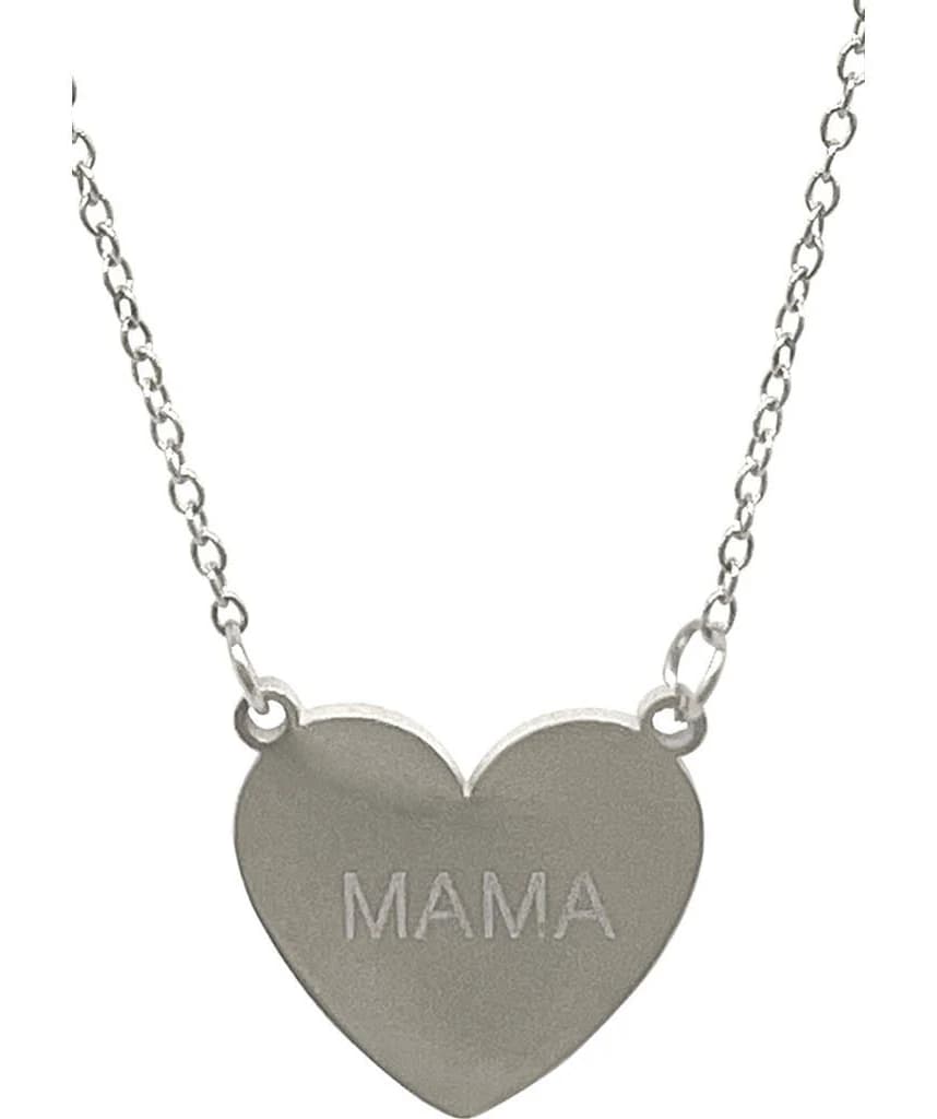 Adornia Women's Mama Heart Necklace