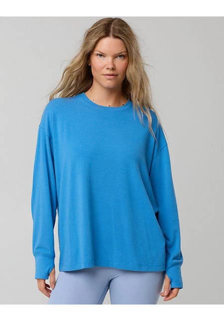 Aerie Let's Stretch Long Sleeve Boyfriend T-Shirt