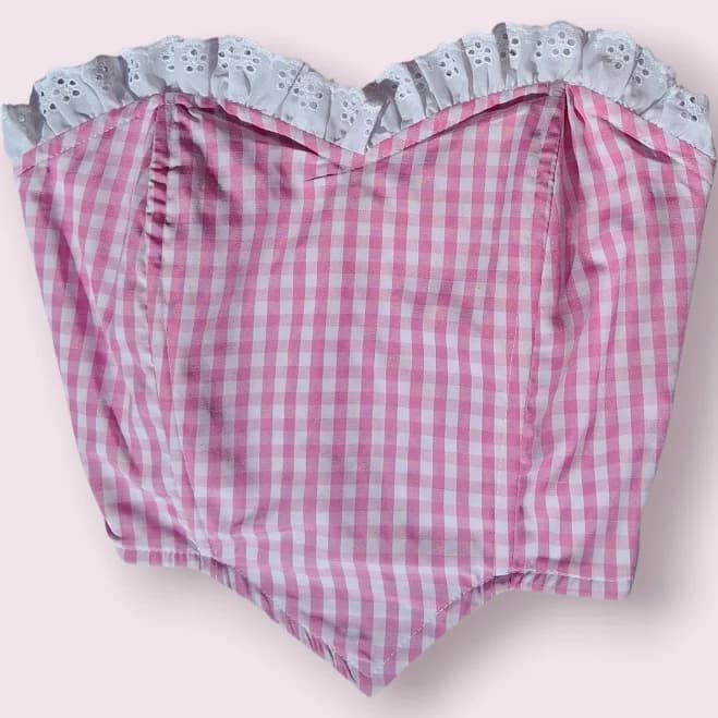 Gungham Gingham Corset Bustier