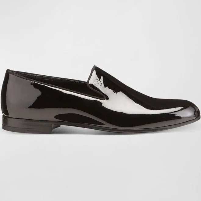 Giorgio Armani Men's Patent Leather Loafers