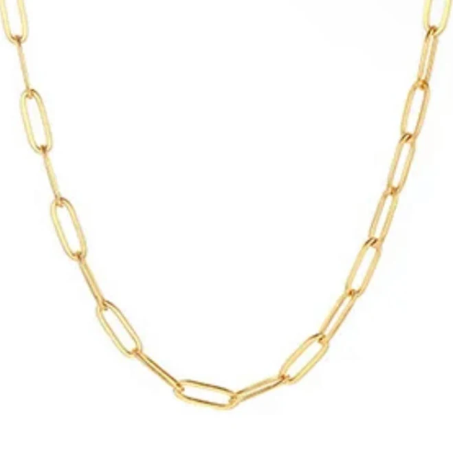 Dainty Paper Clip Necklace