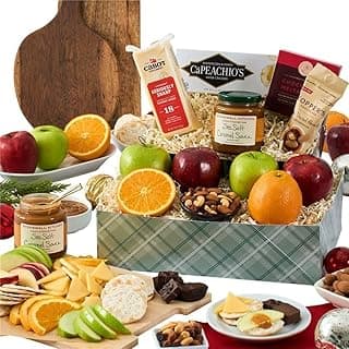 Orchard's Abundance Fruit Gift Basket of Fresh Fruits, Cheese, Crackers, Chocolate and Nuts - Gourmet Food Gift by GourmetGiftBaskets.com