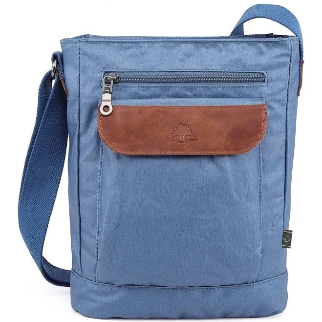 Tsd Brand Urban Light Coated Canvas Crossbody