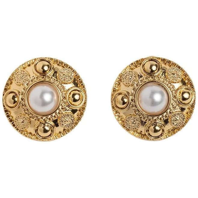 Electric Picks 14K Plated 3Mm Pearl Villa Earrings