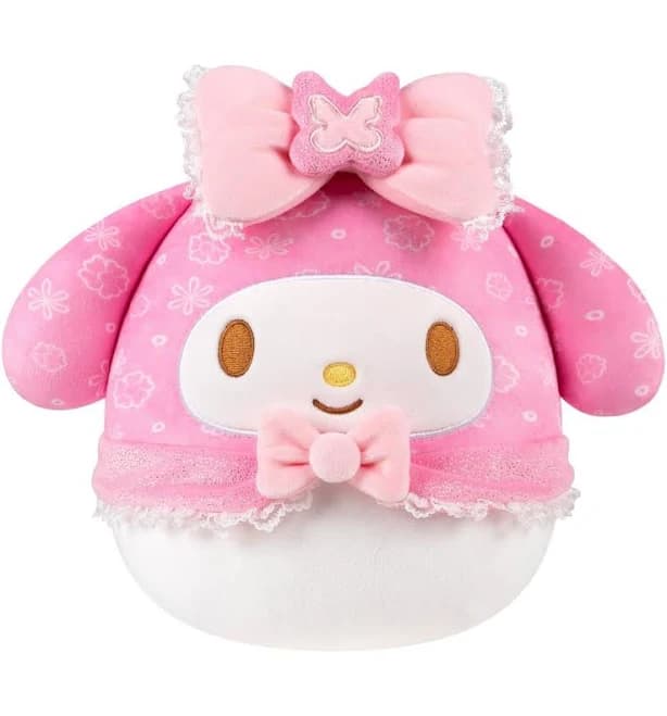 Squishmallows Hello Kitty and Friends My Melody 50th Anniversary Floral Hood 8" Plush