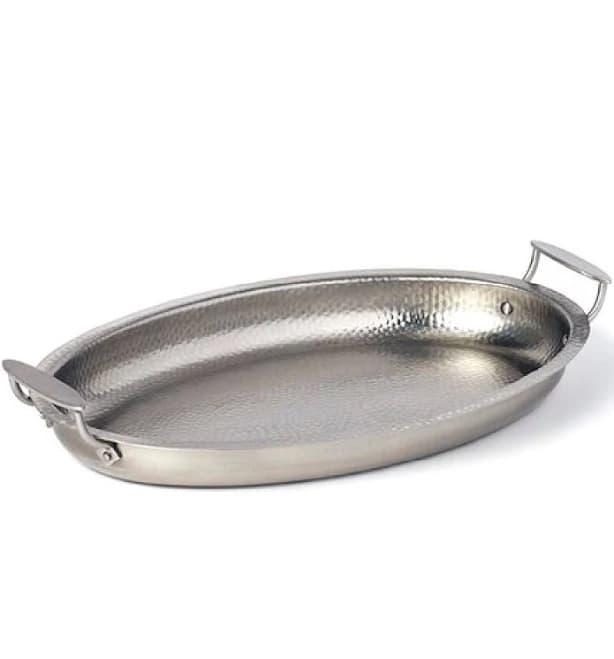 American Metalcraft THOV19 Oval Hammered Stainless Steel Serving Pan