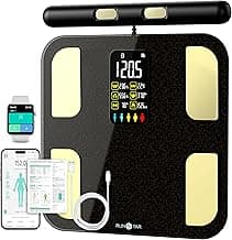 RunStar Scale for Body Weight, 8 Electrodes High Accurate Rechargeable Composition Analyzer with BMR Index Body Fat Digital Scale Composition Muscle & Fat Measurement Large Display 400lb