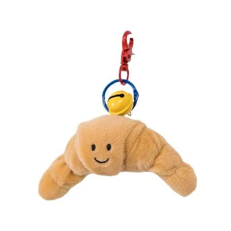 Jellycat Amuseables Croissant Bag Charm|3.9in|Soft Stuffed Cuddly Plush Toys Valentine's Day Bedtime Friend Easter Christmas Birthday Gifts for Girls