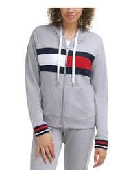 Tommy Hilfiger Women's Sport Colorblocked Zippered Hoodie Gray Size Small - Walmart.com