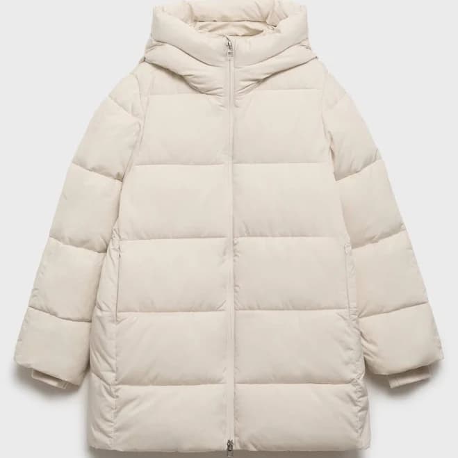 MANGO Women's Quilted Hooded Puffer Coat