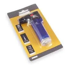 Blue Single Jet Torch Cigar Lighter Adjustable Flame Flame Butane Refillable