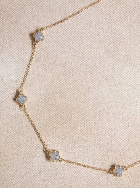 Altar'd State Crystal Clover Charm Necklace
