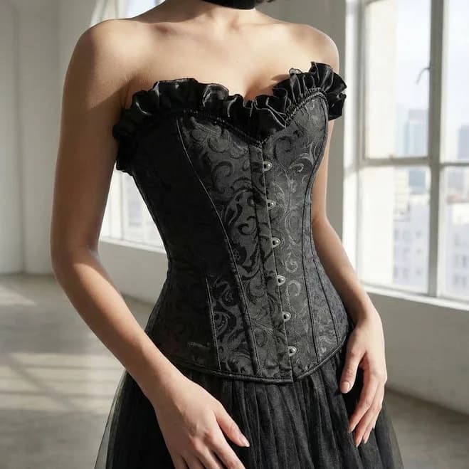 Vintage Lace Boned Renaissance Corset