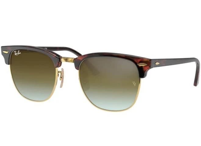 Ray-Ban Unisex Sunglasses RB3016 Clubmaster Reloaded - Frame Color: Tortoise, Lens Color: Polarized Green Black Friday