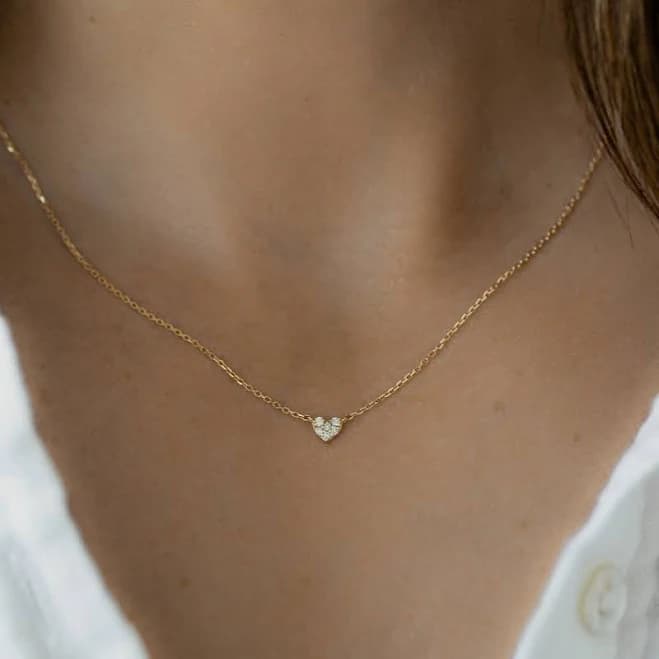 Dainty Tiny Heart Pendant Necklace