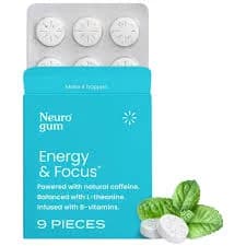 Neuro Energy & Focus Gum w/ Caffeine, L-theanine