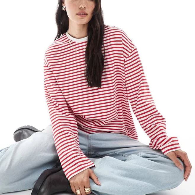 Pieces long sleeve super soft T-shirt