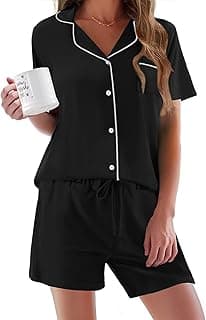 Pajamas Set for Women Short Sleeve Sleepwear Button Down Pjs Soft 2 Piece Lounge Sets XS-XXXL