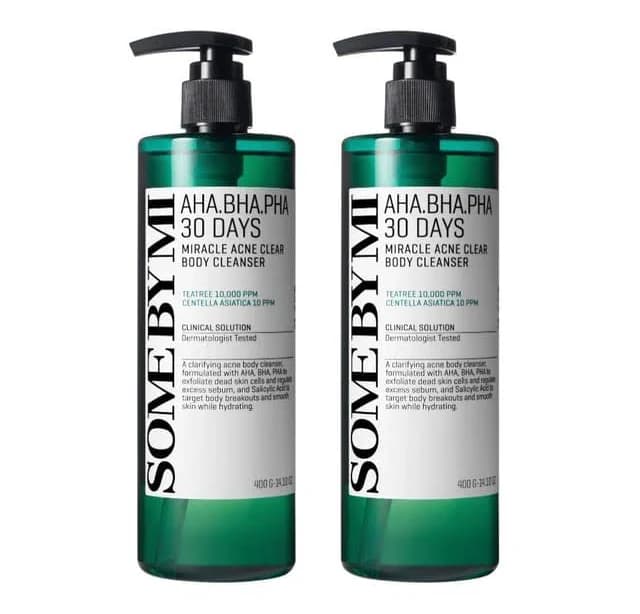 SOME BY MI AHA, BHA, PHA 30 Days Miracle Acne Clear Body Cleanser Bundle Set 2 Pcs