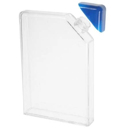 Homemaxs Blue Transparent Flat Water Bottle