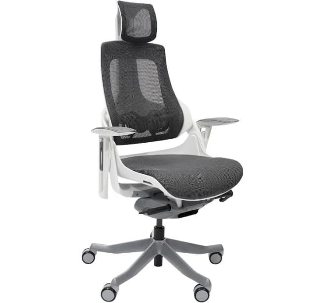 Techni Office Solutions 60" Gray and White Ergonomic Executive Chair
