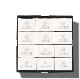 Natural Bar Soap Gift Set - Centuries Collection 4 Scent - Plant-Based Formula with Essential Oils - Made in USA - Moisturizing Triple-Milled Body Soap Bars for Men & Women, 12 x 5.8 oz