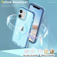 Shellify for iPhone 11 Full Body Magnetic Case,360 Protection Built-in Front Screen Protector Compatible with Mag Safe Translucent Clear Shockproof Protective for iPhone 11,Blue - Walmart.com