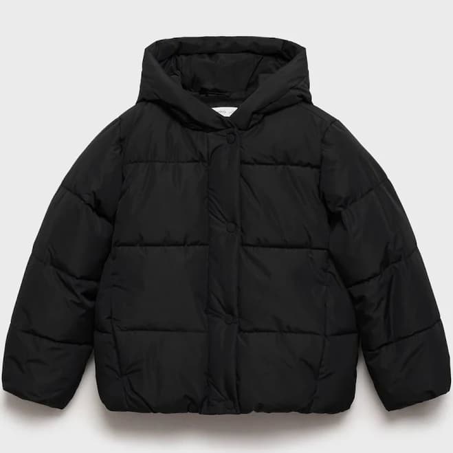 MANGO Kids Hooded Quilted Coat
