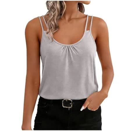 Women's Relaxed Fit Camisole Tank Top with Spaghetti Straps