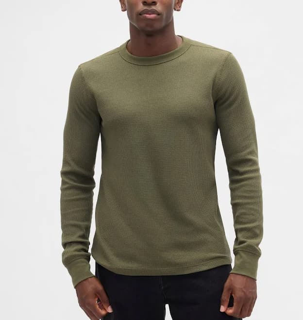 Gap Men's Waffle-Knit Crewneck T-Shirt