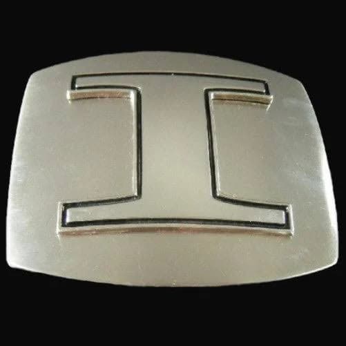Alphabet Letter I Name Initial Belt Buckle
