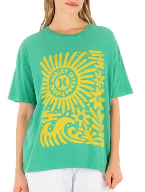 Hurley Women's Harmony Graphic Boyfriend T-Shirt