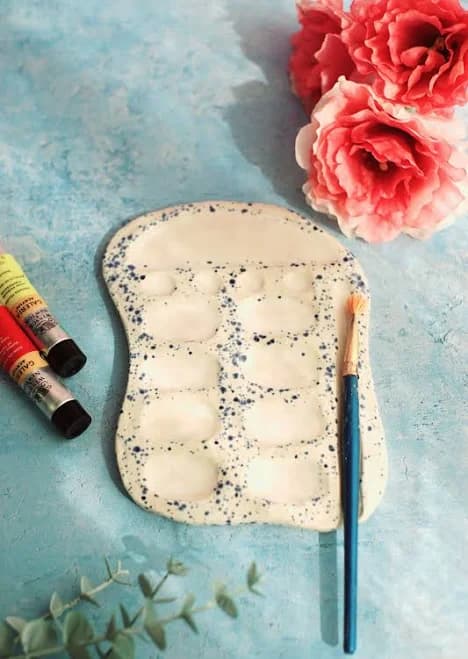 Ceramic Paint Palettes Speckled Blue