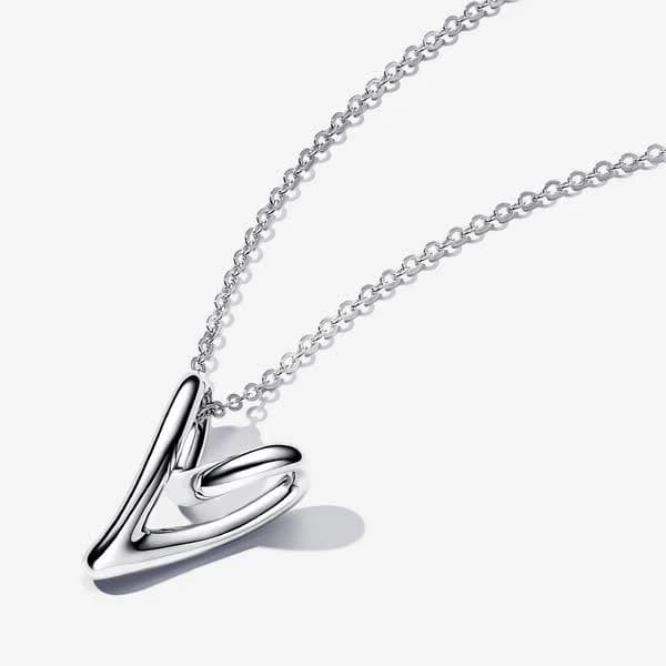 Pandora Organically Shaped Heart Pendant Necklace