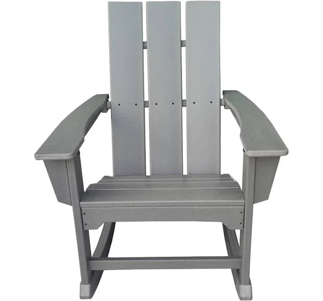 Style Selections Gray HDPE Frame Adirondack Chair with Slat Seat