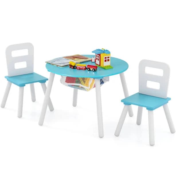 Slickblue Wood Activity Kids Table and Chair Set