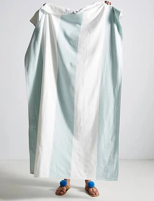 Block Striped Beach Towel by Kassatex in Green at Anthropologie