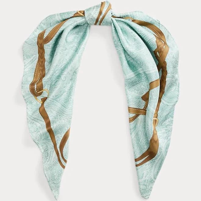 Ralph Lauren Women's Belting-Print Paisley Silk Scarf