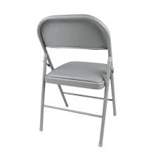 Cosco Gray Standard Folding Chair with Padded Seat (Indoor) 14993LGY4L at Lowes.com