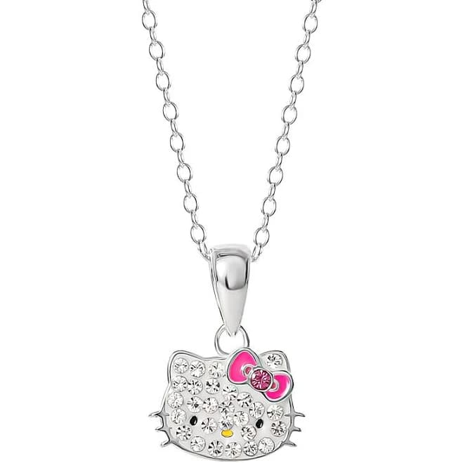Hello Kitty Sterling Silver Crystal Necklace