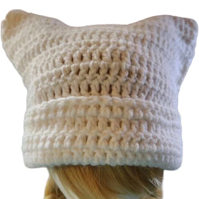 White Cat Ear Beanie