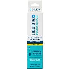Liquid I.V. Sugar Free Lemon Lime Multiplier Hydration Electrolyte Drink Mix Sticks