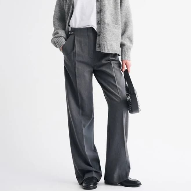 Women's abercrombie & fitch A&F Sloane Tailored Wide Leg Pant