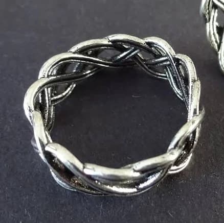 Alloy Metal Interwoven Braided Ring