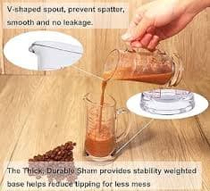 Amazon.com: Ackers Shot Glass Measuring Cup 4 Ounce/120ML Liquid Heavy High Espresso Glass Cup Red Line,Insulated handle | V-Shaped Spout: Home & Kitchen